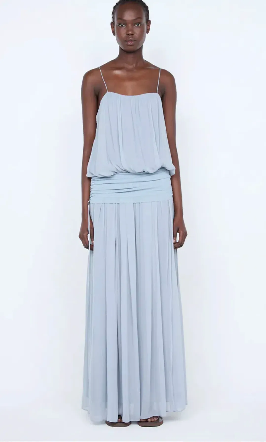 Bec & Bridge, Camille  BLOUSON DRESS, Maxi, Cloud Blue, size 8  for rent on The Volte - main image