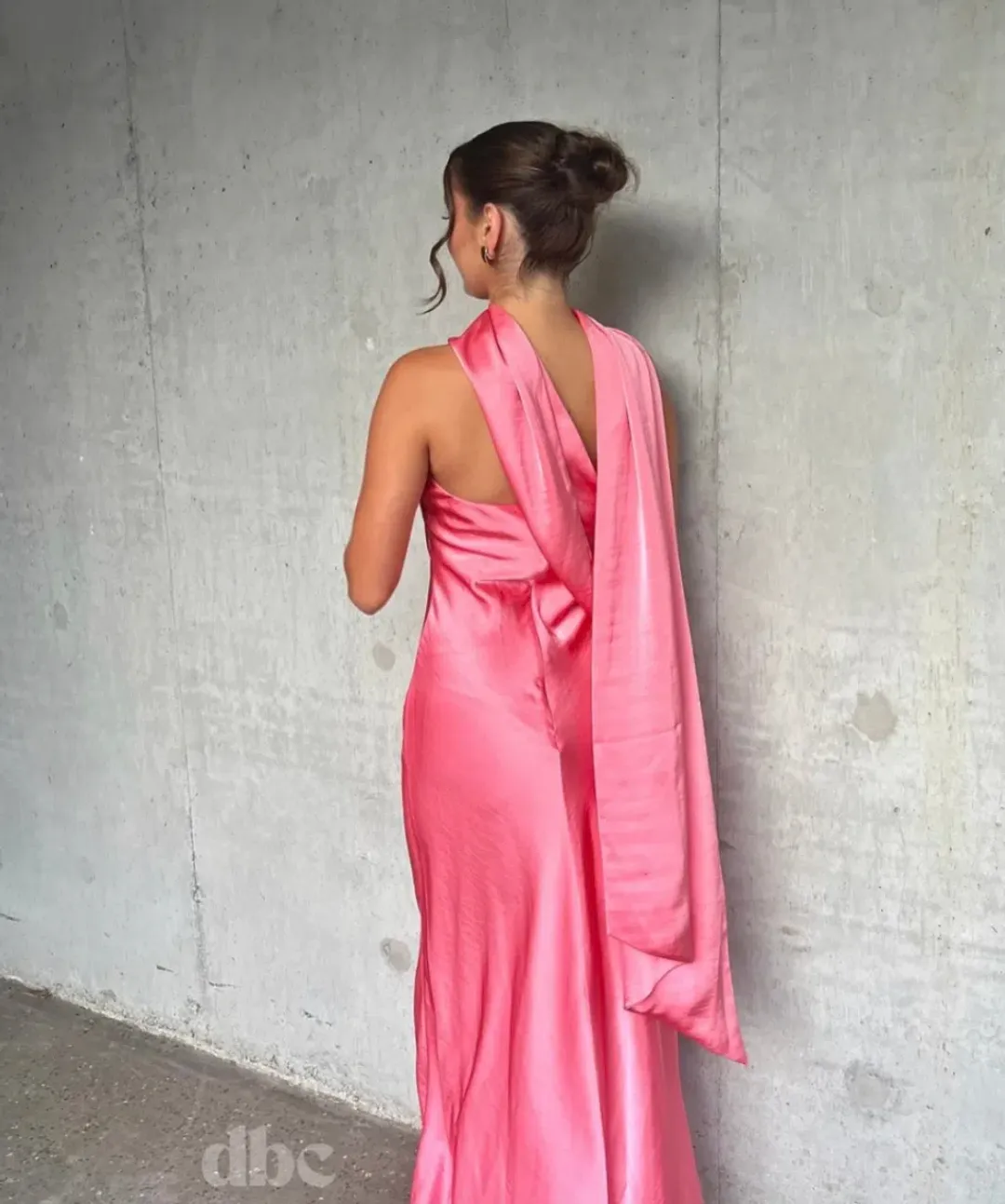 MISHA Lilia Sash Neck Maxi Coral Size 10 for rent on The Volte - main image