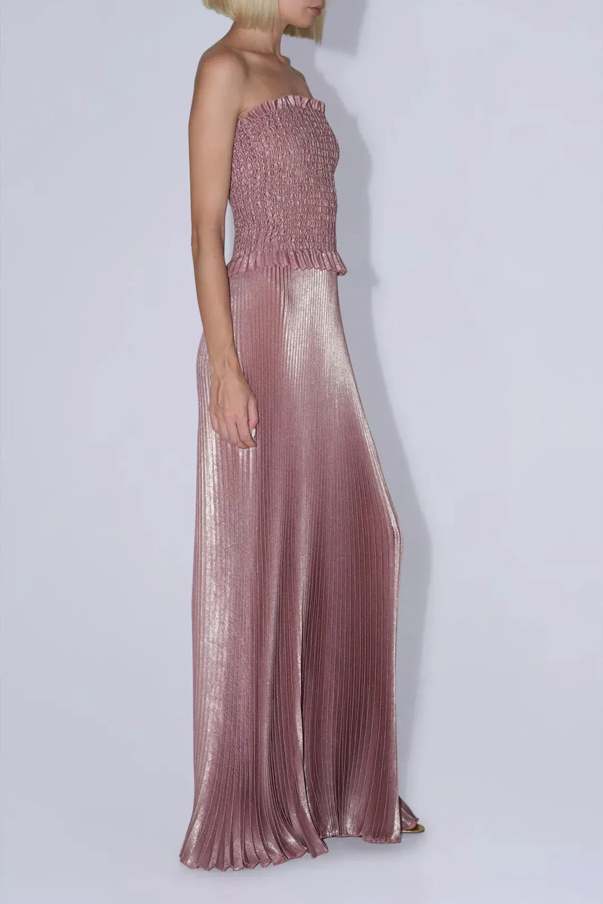 Maya Gown / Rose Quartz Shimmer / Size 10 for rent on The Volte - main image