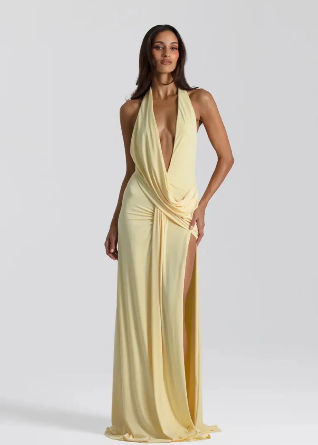 Natalie Rolt Winona Gown Yellow Size 1/8 for rent on The Volte - main image