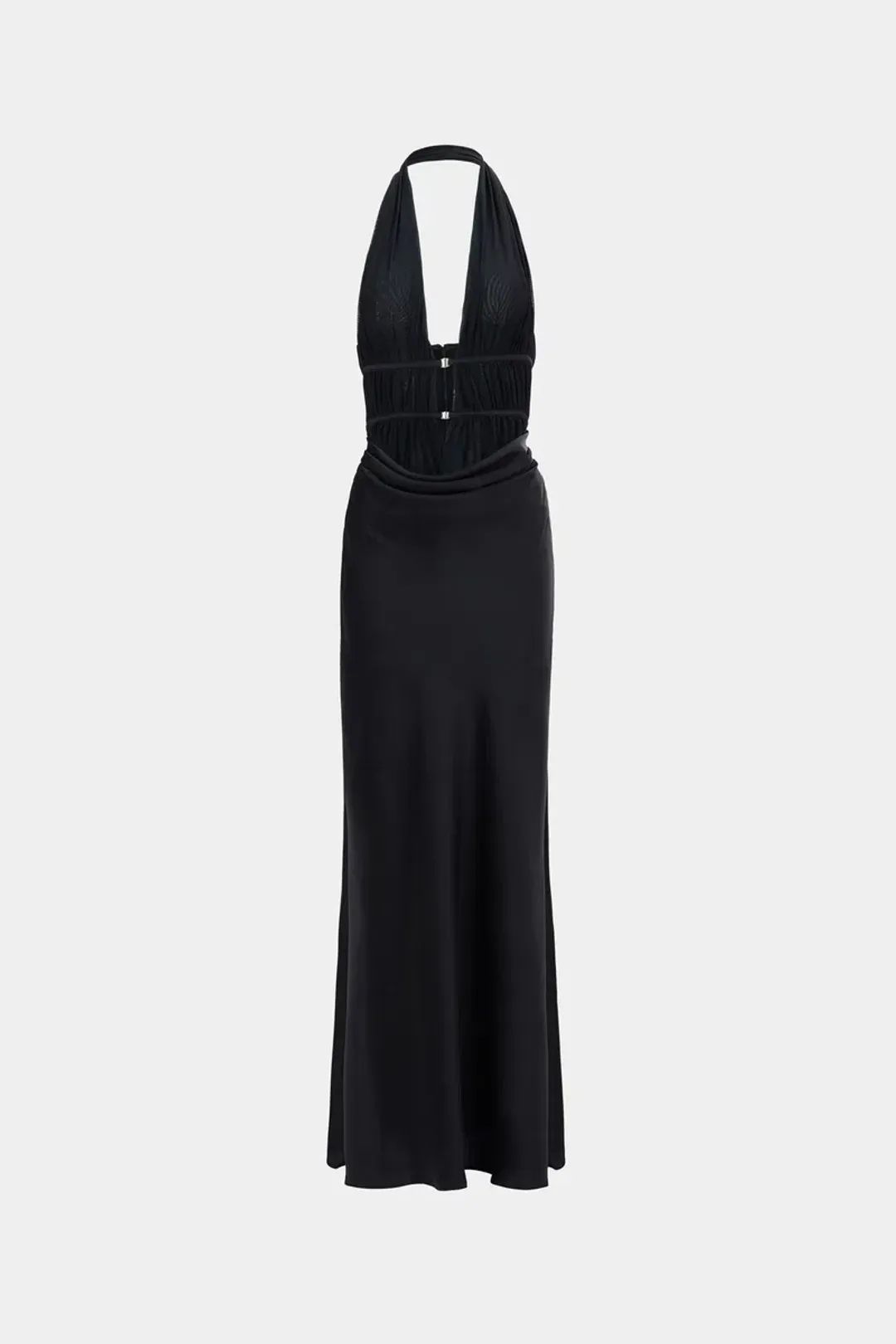 MISHA CELINE SATIN MAXI DRESS size M for rent on The Volte - main image