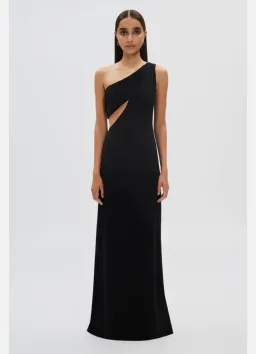 MISHA Collection Demi Dry Cut Out Solstice Hardware Maxi Dress in Black Size M / 10 AU for rent on The Volte - image 1