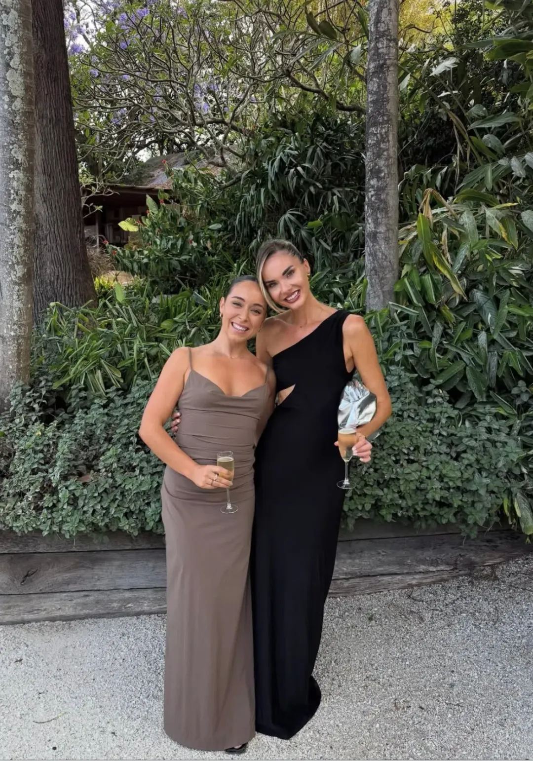 MISHA Collection Demi Dry Cut Out Solstice Hardware Maxi Dress in Black Size M / 10 AU for rent on The Volte - main image