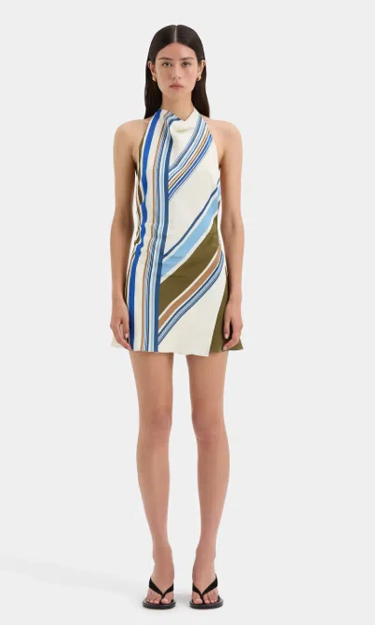 SIR Thistle Halter Mini Dress Blue Baidera Size 1 for rent on The Volte - main image