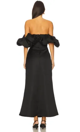 Elliatt Sharon Off The Shoulder Midi Dress in Black XL / AU 14 for rent on The Volte - image 4