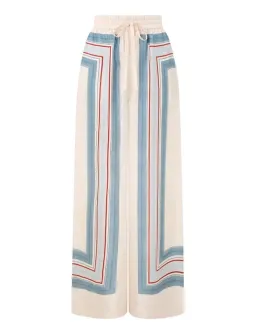 Zimmermann Relaxed Scarf Shirt and Pant Set in Ticking Stripe Size 6/8 (OP) for rent on The Volte - image 4