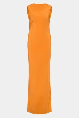 Sir Isla Cowl Back Gown in Orange Size 6 for rent on The Volte - image 4