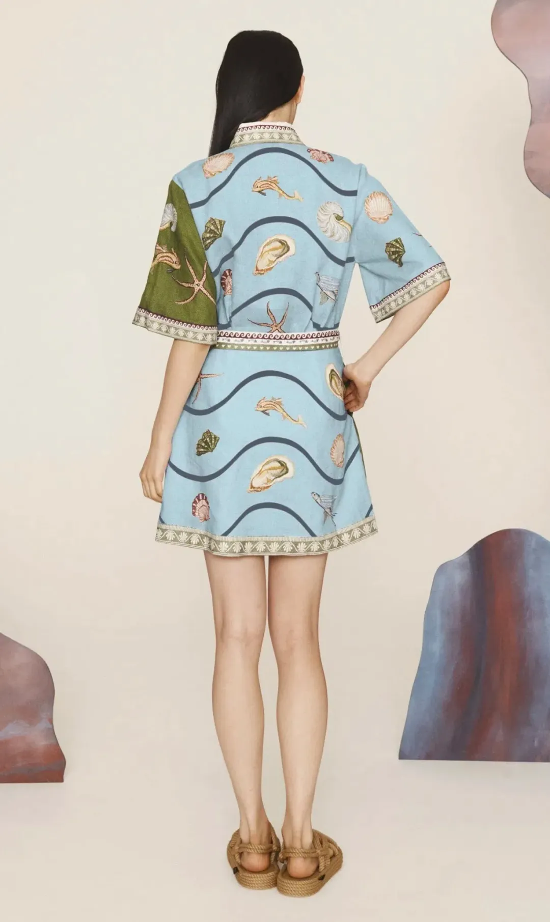 Alemais Bath House Mini Dress size 12 for rent on The Volte - main image