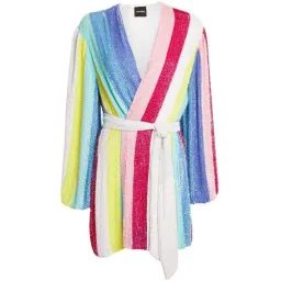 Retrofete Gabrielle Robe Sequin Dress Size Small S Unicorn Stripe Rainbow for rent on The Volte - image 5