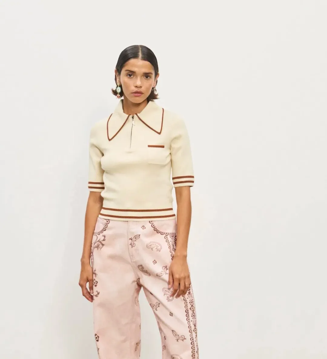 ALEMAIS Vito Skirt & Sora Knit Polo for rent on The Volte - main image