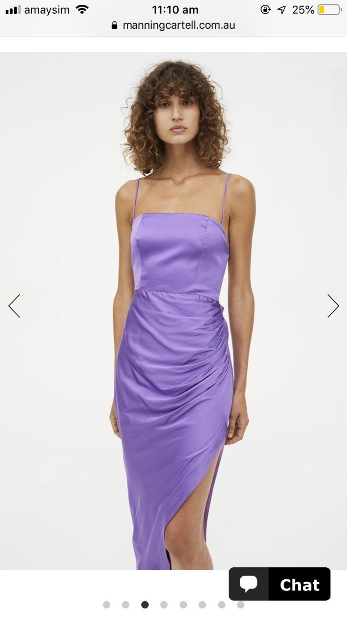 Manning Cartell Miami Heat Backless Dress Purple for rent on The Volte - main image