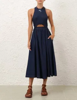 Zimmermann The Denim Racer Dress in Ink  for rent on The Volte - image 2