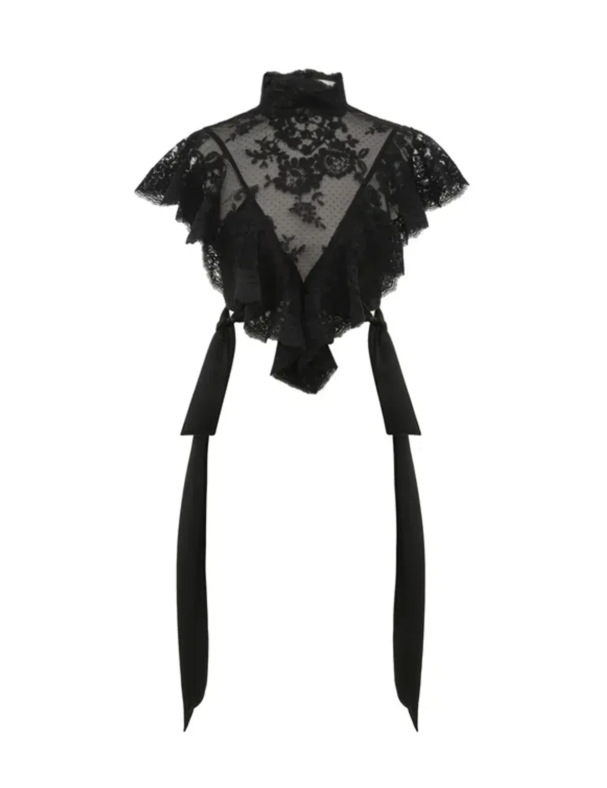 Zimmermann Hypnotic Lace Bodice in Black for rent on The Volte - main image