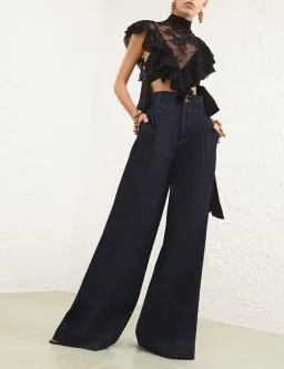 Zimmermann Hypnotic Lace Bodice in Black for rent on The Volte - image 7