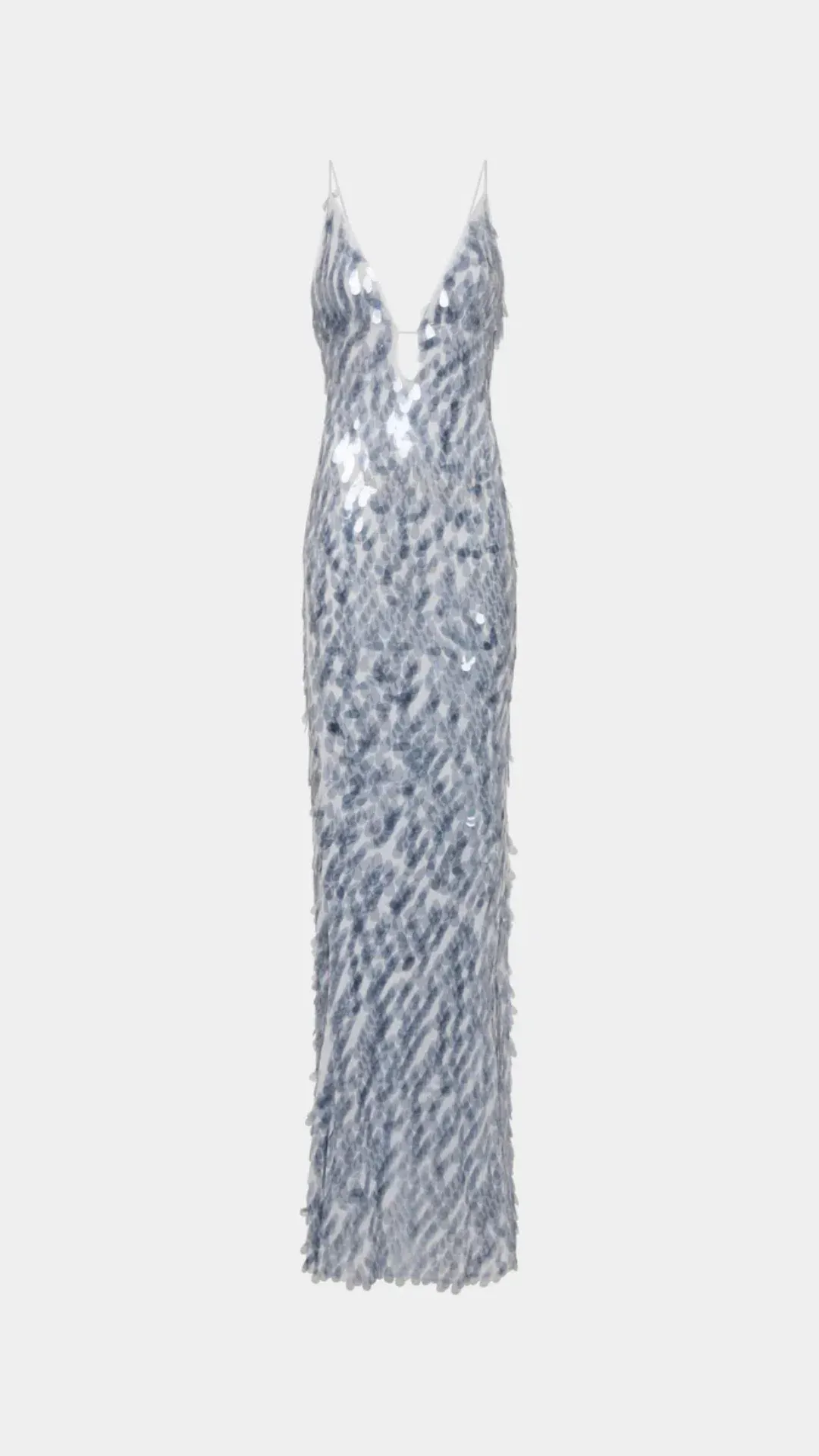 Misha The Sapphire Sequin Dress in Dove Grey Size M (10) for rent on The Volte - main image