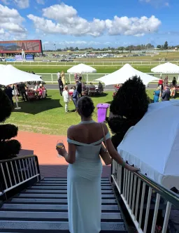 Bec and Bridge Winnie Halter Maxi Dress in Spearmint Arctic Blue Size 6 / XS au for rent on The Volte - image 7