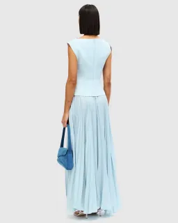 Acler Cornmore Midi Dress in Blue Size 10 for rent on The Volte - image 2