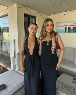 MISHA Jennifer Cupro Maxi Dress in Black Size Small / 8 AU for rent on The Volte - image 6