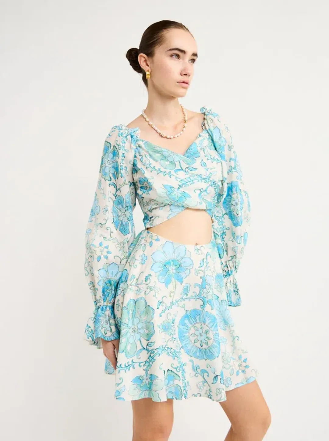 Kate Ford Nemea Tie Back Dress In Multi Size L/3 for rent on The Volte - main image