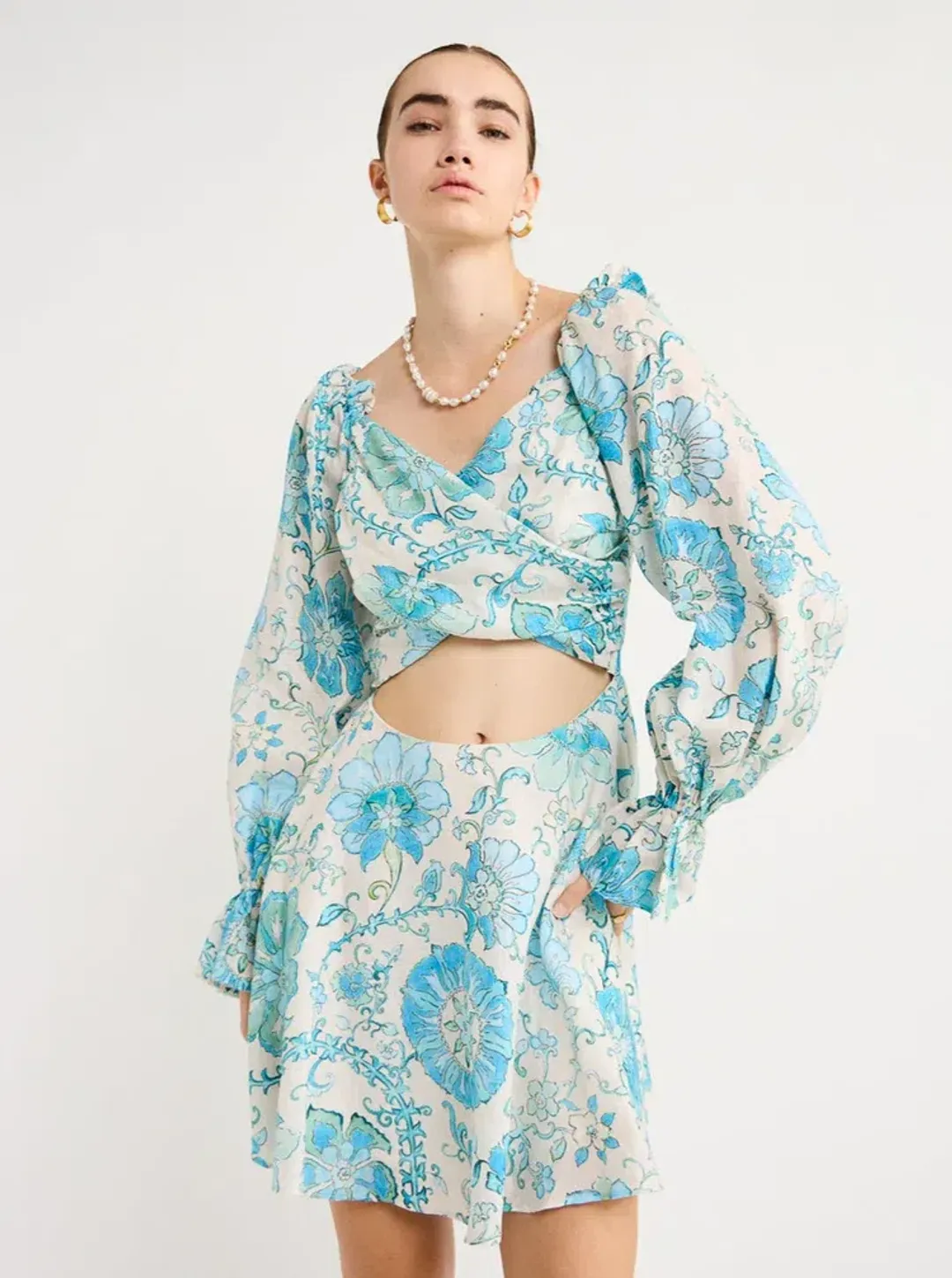 Kate Ford Nemea Tie Back Dress In Multi Size L/3 for rent on The Volte - main image