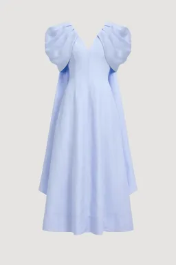 Aje Bisou Midi Dress in Pale Blue - Size 8  for rent on The Volte - image 3