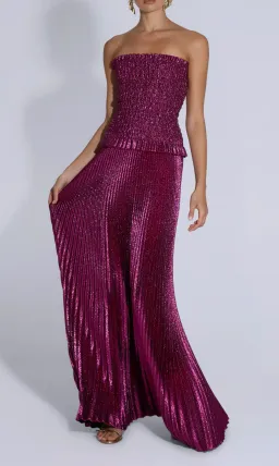 L’Idee Maya Gown in Sangria Glitter - Size 8 for rent on The Volte - image 2