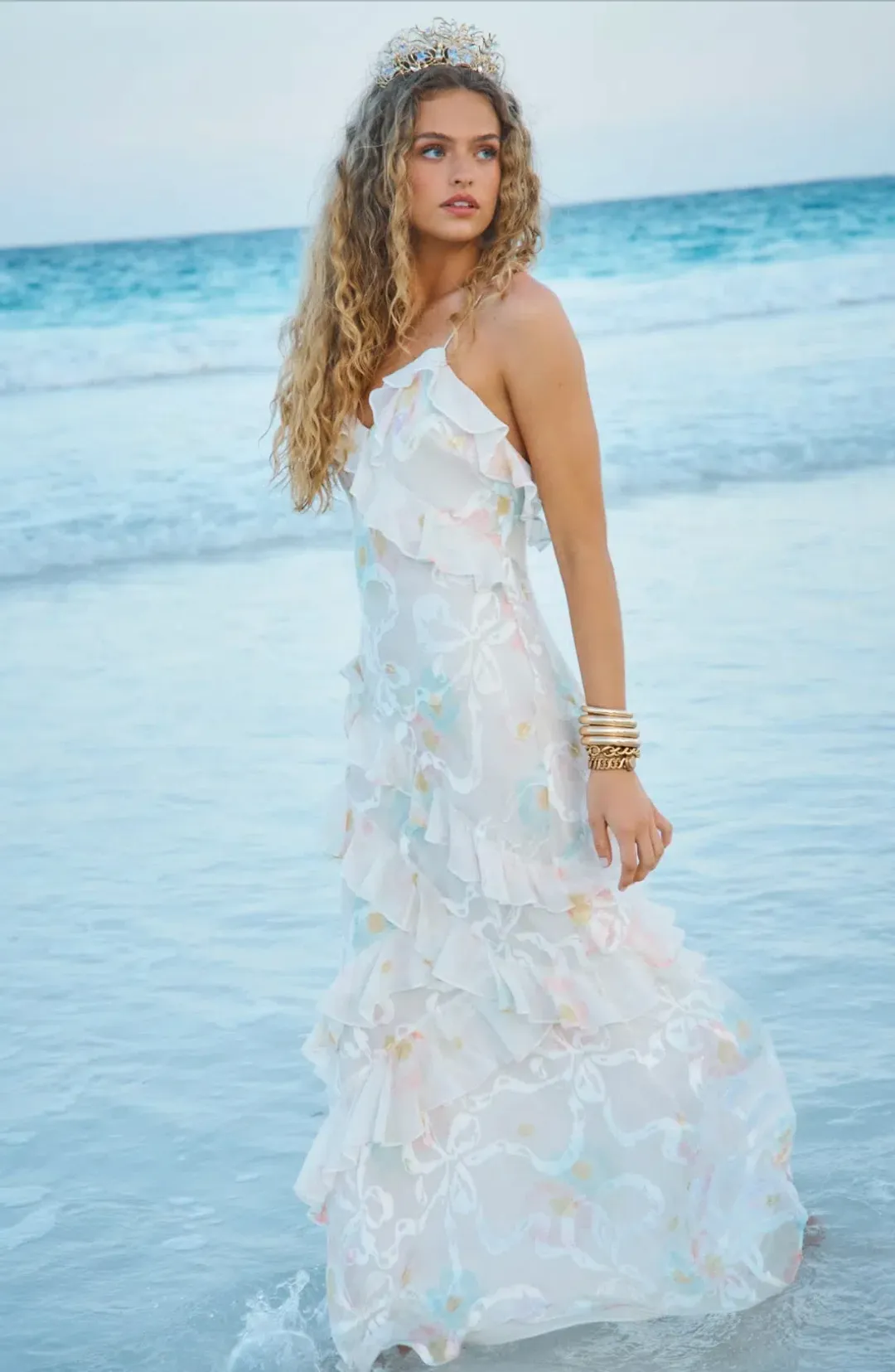 Loveshackfancy Rialto Silk-Blend Maxi Dress US6/M Fits AU8-10 for rent on The Volte - main image