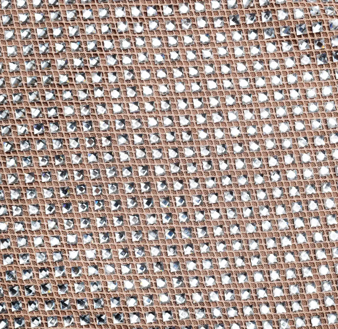 Self Portrait Silver Rhinestone Mesh Midi Dress AU 8  for rent on The Volte - main image