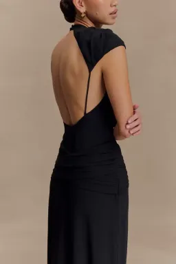 Meshki Analia Black Chiffon Maxi Dress for rent on The Volte - image 1