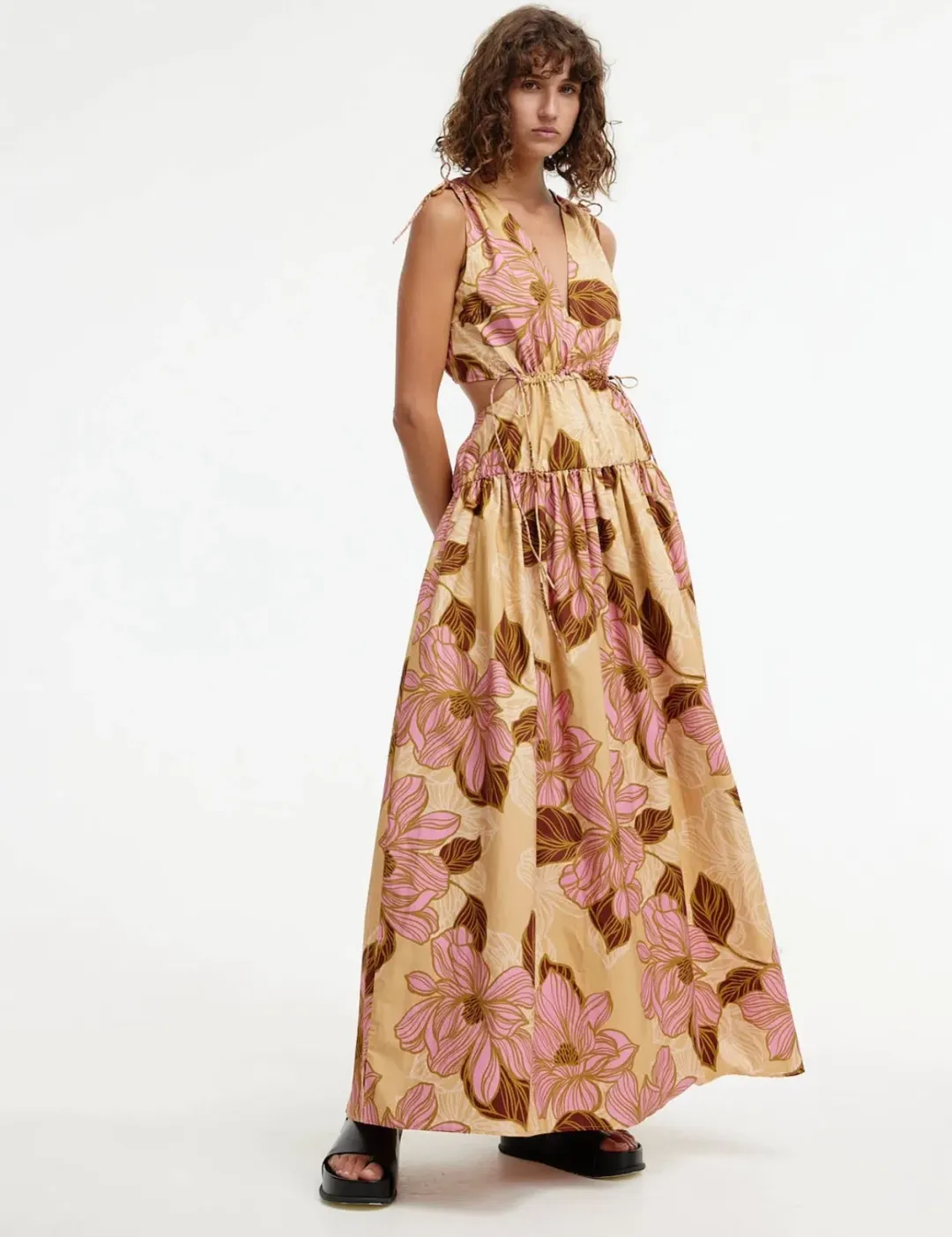 Kinney Florence Gown in Rosa Floral - Size XS for rent on The Volte - main image