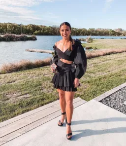 Zimmermann Golden Surfer Mini Dress Black Size 0P / AU 6P for rent on The Volte - image 1