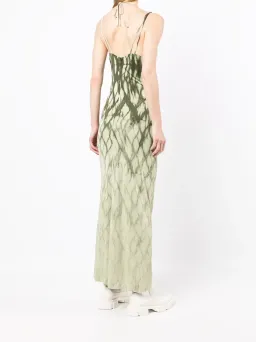 Dion Lee Shibori Gather Link Dress in Moss Size 10 for rent on The Volte - image 4