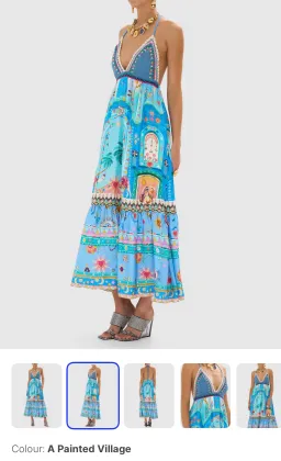 Camilla long dress with crochet bra, size S for rent on The Volte - image 2