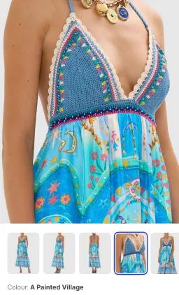 Camilla long dress with crochet bra, size S for rent on The Volte - image 4