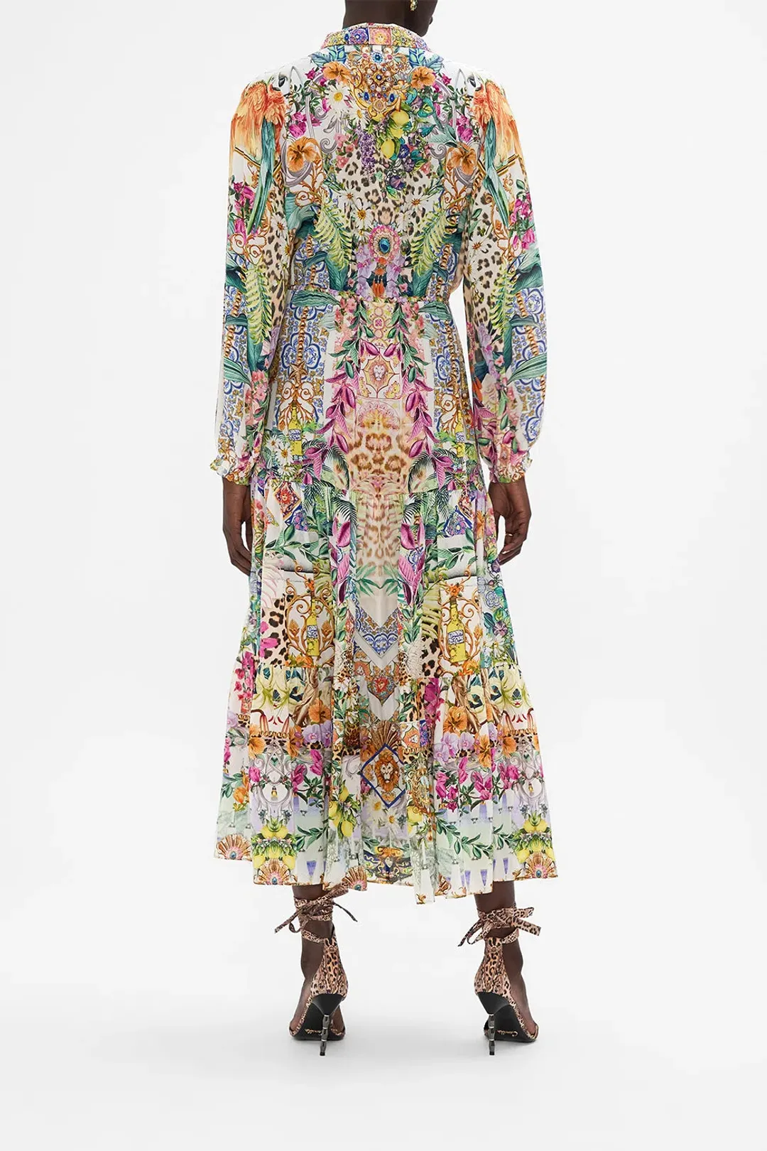 Tiered Long Shirt Dress Flowers Of Neptune for rent on The Volte - main image