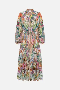 Tiered Long Shirt Dress Flowers Of Neptune for rent on The Volte - image 1