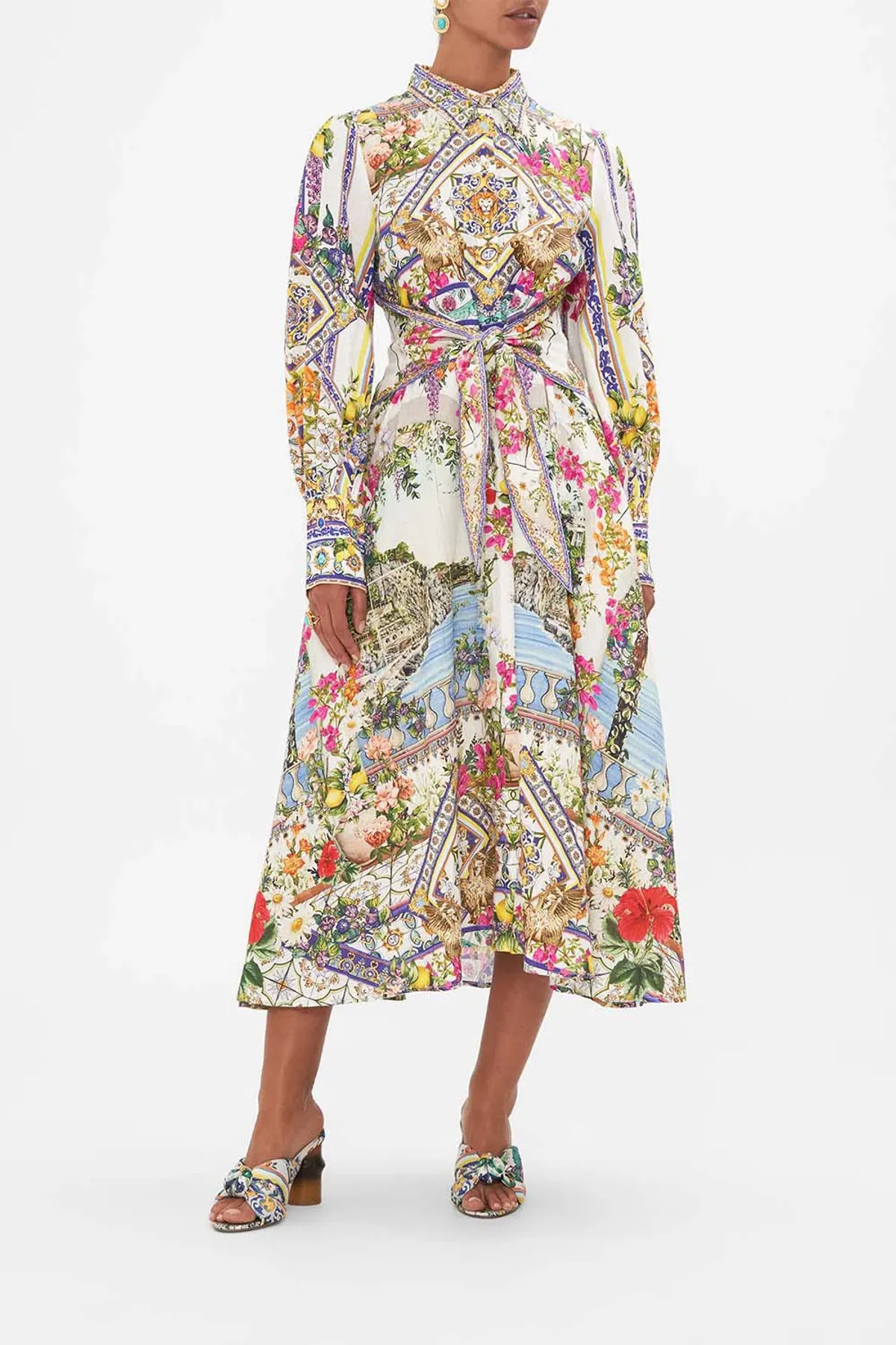 Waist tie shirt dress Almalfi Amores for rent on The Volte - main image