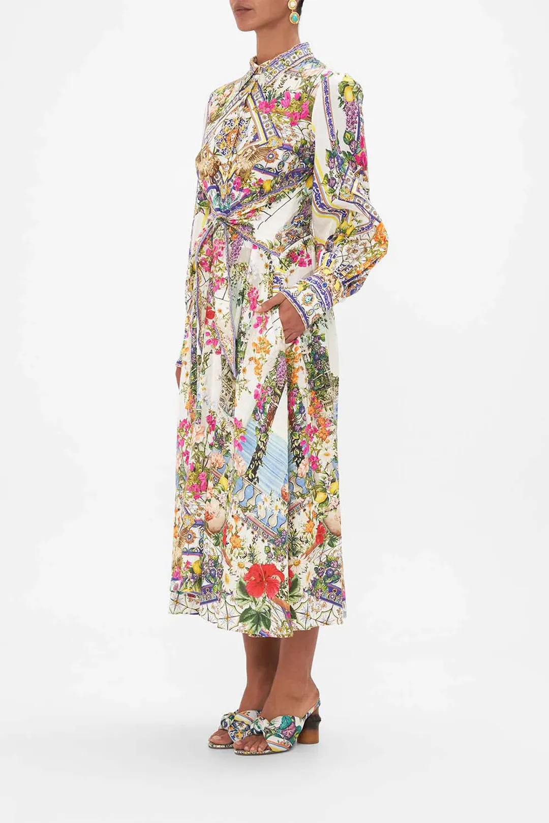 Waist tie shirt dress Almalfi Amores for rent on The Volte - main image