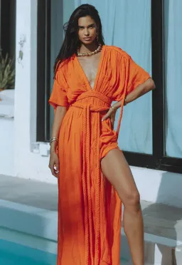 Ophellia Maxi Dress Orange for rent on The Volte - image 1