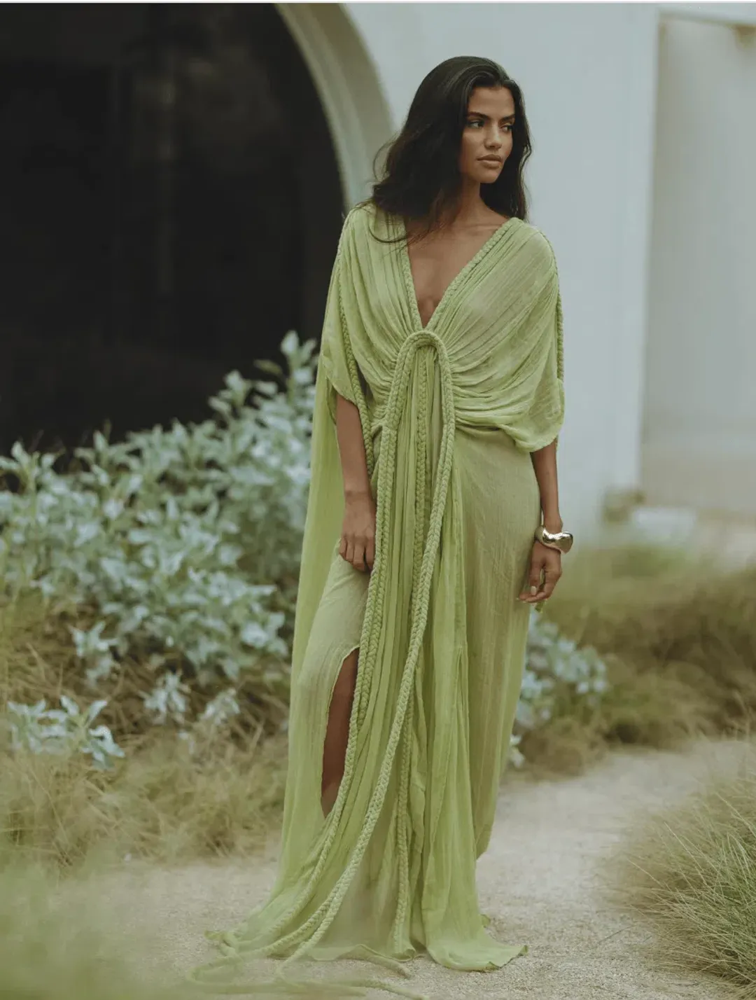 Ophellia Maxi Dress Sage for rent on The Volte - main image
