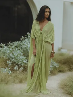 Ophellia Maxi Dress Sage for rent on The Volte - image 1