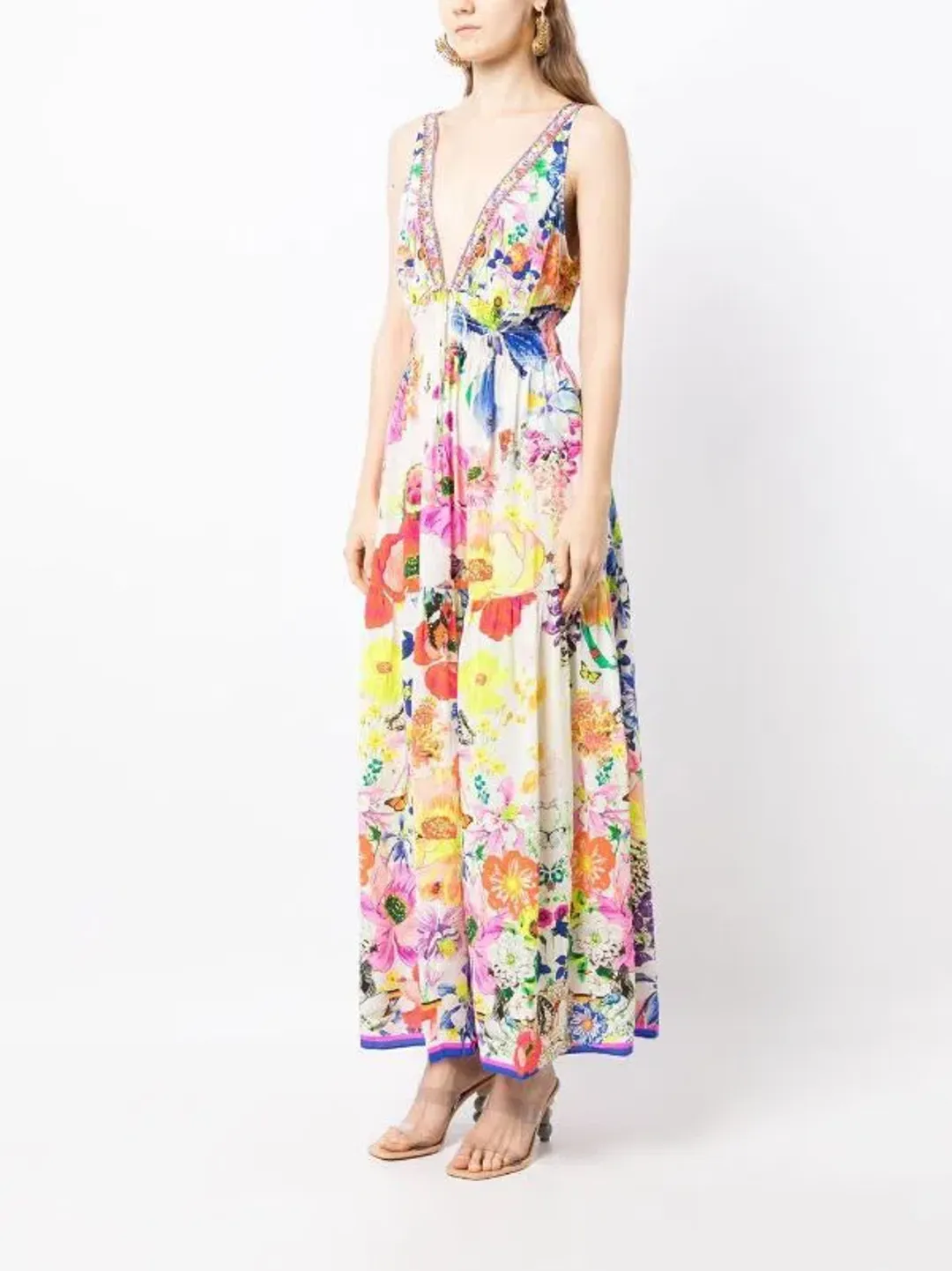 Fairy Gang Silk Shirred Waist Dress Long for rent on The Volte - main image