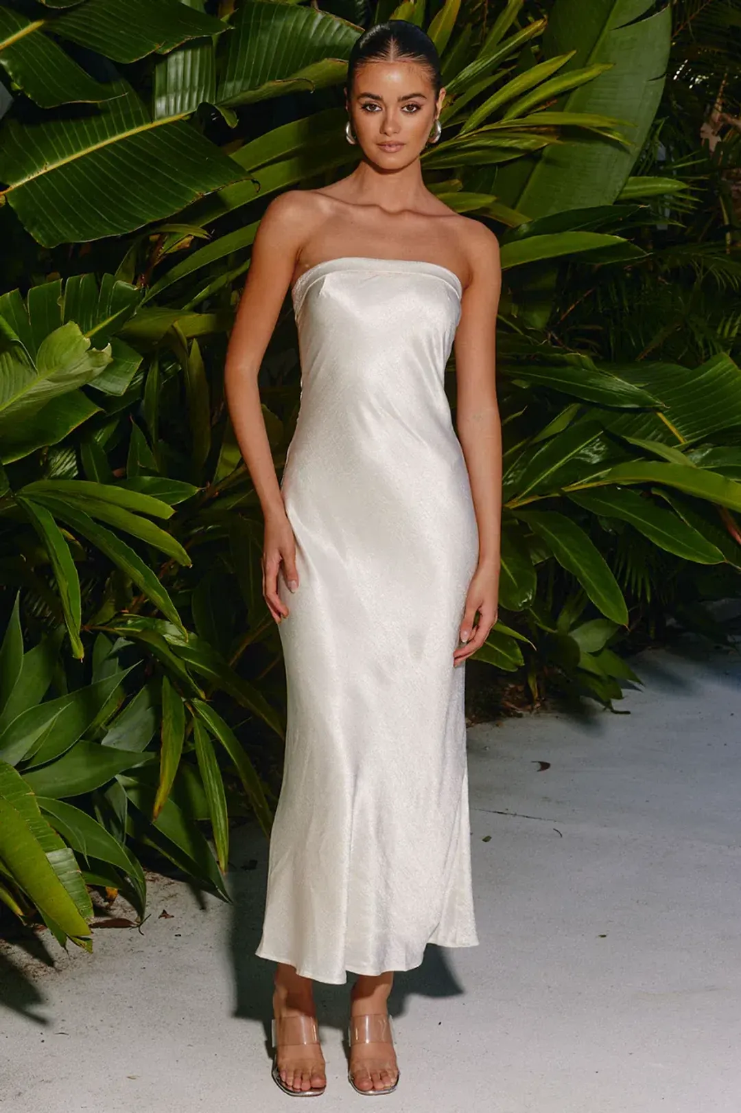 Leila Slip Dress Champagne for rent on The Volte - main image