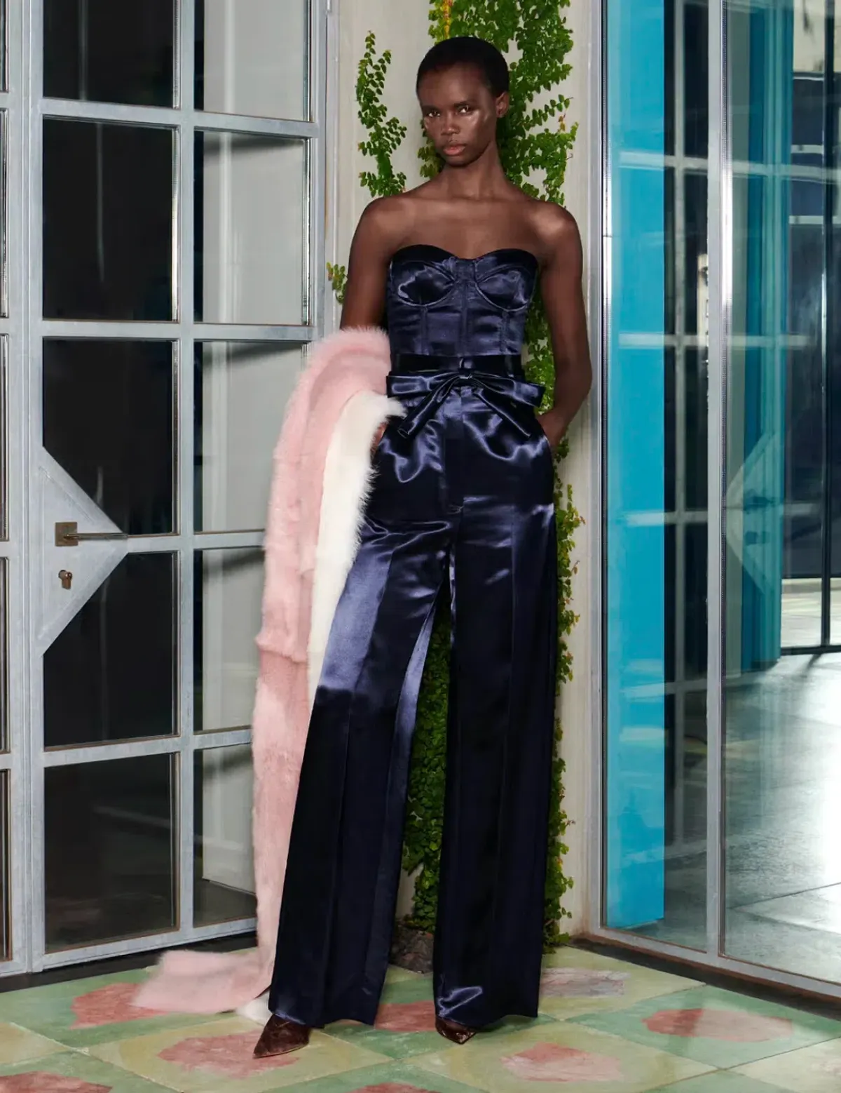 French Satin Bustier Set for rent on The Volte - main image