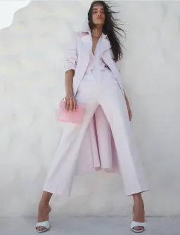 Scanlan Theodore Cotton Trench and Pant Set in Baby Pink for rent on The Volte - image 2