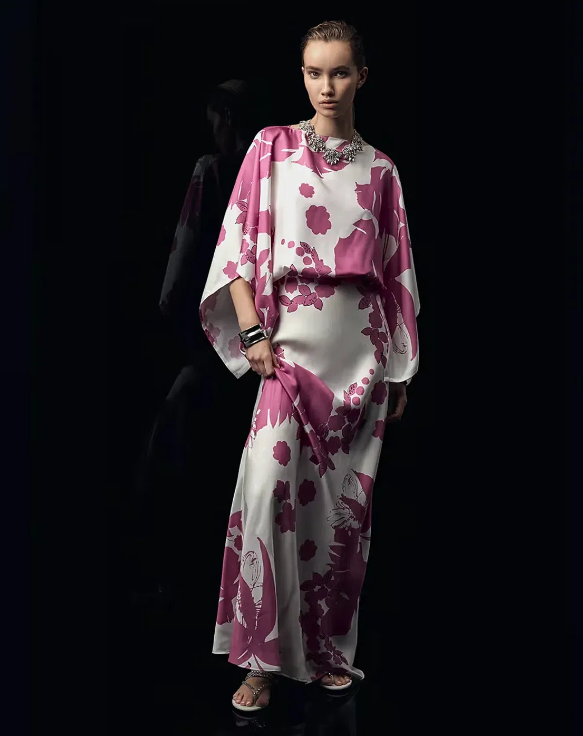 Silk Twill Sefton Top Pink for rent on The Volte - main image