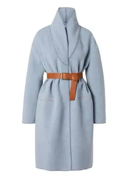 Blue Double Collar Wool Coat for rent on The Volte - image 1