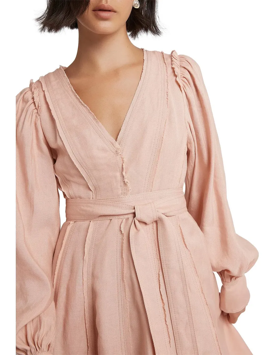 Aje Aurora midi dress - blush for rent on The Volte - main image