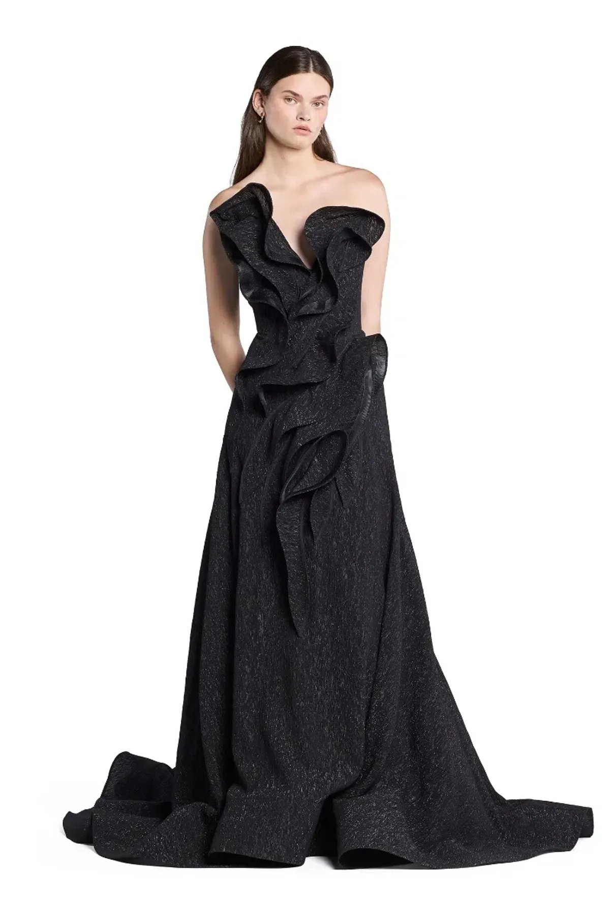 Iron Works Gown Black Luminous for rent on The Volte - main image