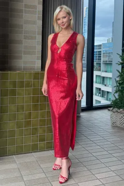 Blaise Maxi Dress Red for rent on The Volte - image 5
